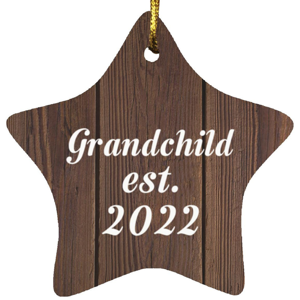Grandchild Established Est. 2022 - Star Ornament D