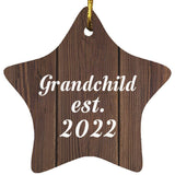 Grandchild Established Est. 2022 - Star Ornament D