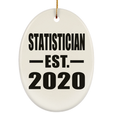 Statistician Established EST. 2020 - Oval Ornament