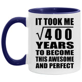 20th Birthday Took Square Root of 400 Years To Awesome - 11oz Accent Mug Purple