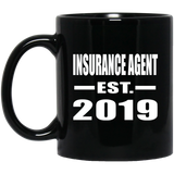 Insurance Agent Established EST. 2019 - 11oz Coffee Mug Black