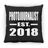 Photojournalist Established EST. 2018 - Throw Pillow Black