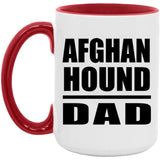 Afghan Hound Dad - 15oz Accent Mug Red