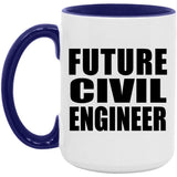 Future Civil Engineer - 15oz Accent Mug Purple