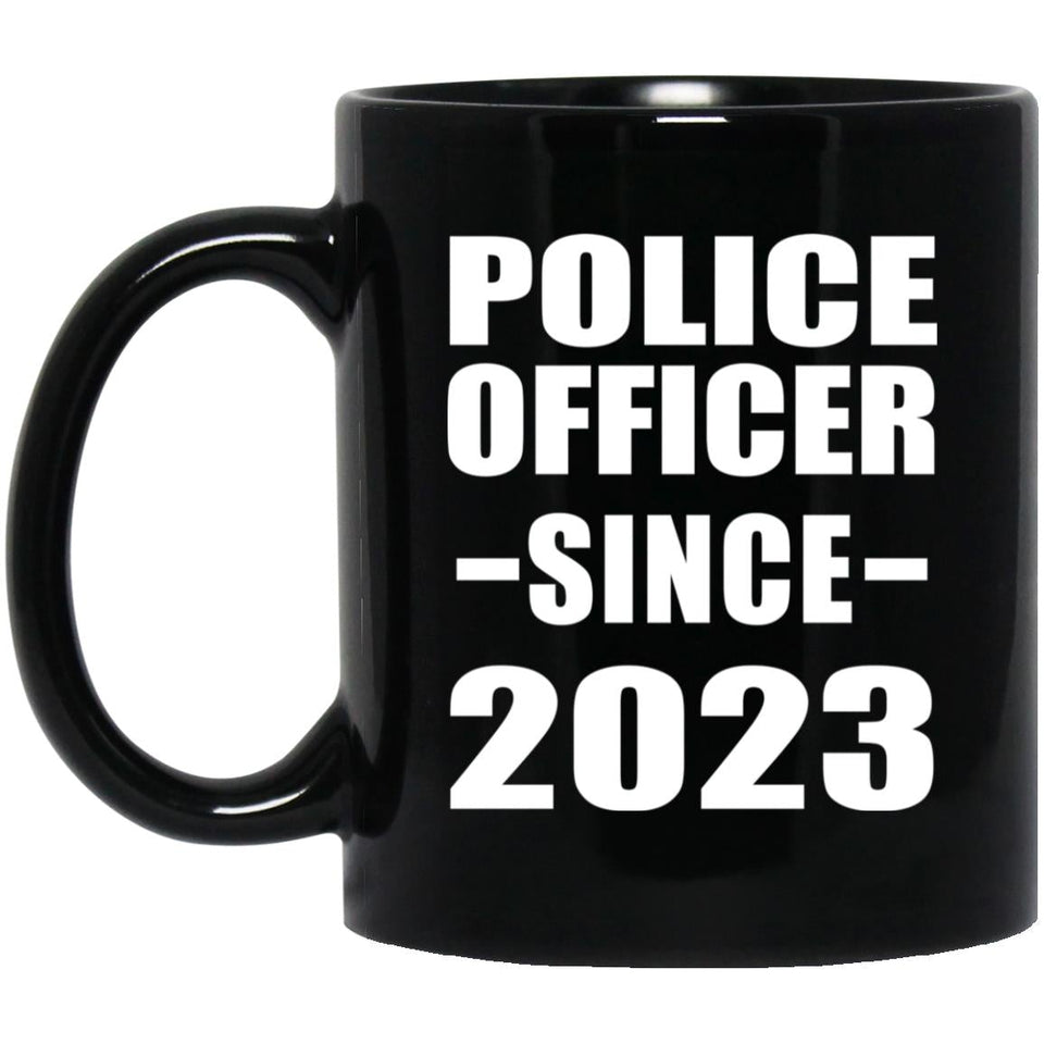 Police Officer Since 2023 - 11oz Coffee Mug Black