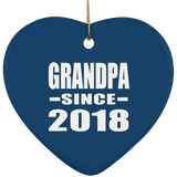 Grandpa Since 2018 - Heart Ornament