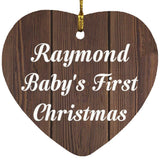 Raymond Baby's First Christmas - Heart Ornament D