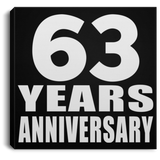 63rd Anniversary 63 Years Anniversary - Canvas Square