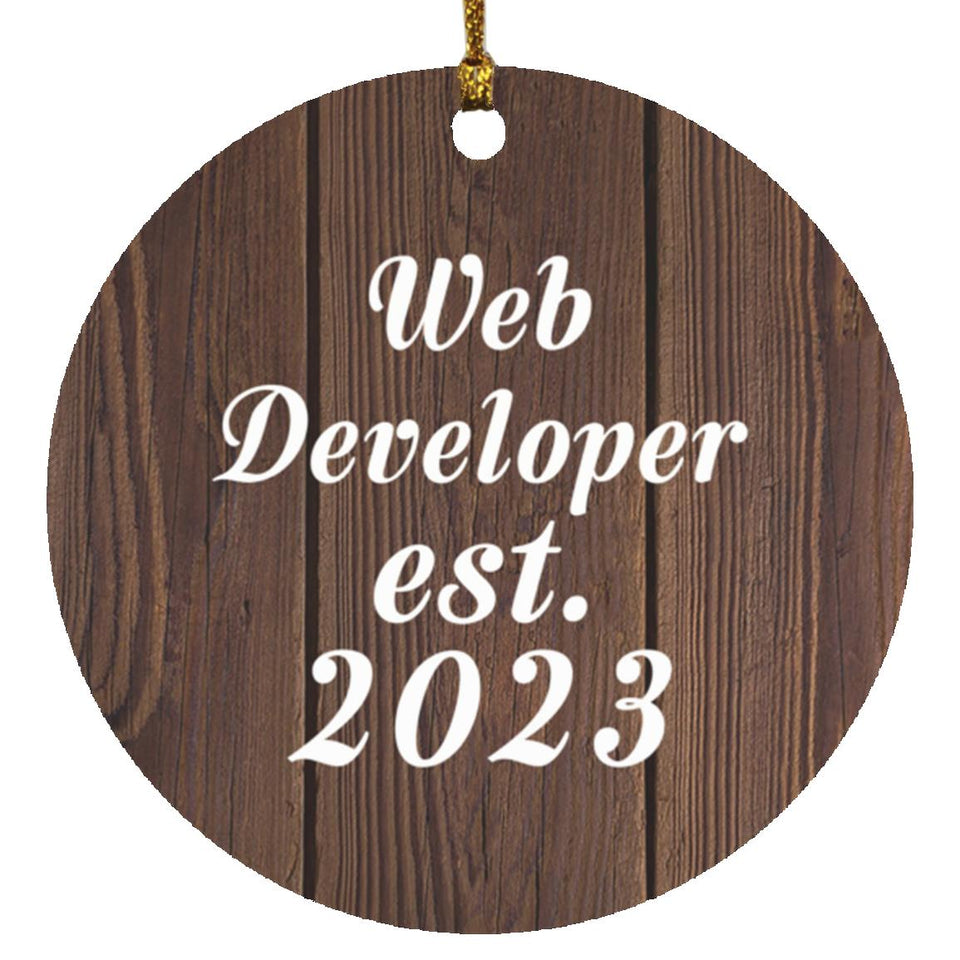 Web Developer Established Est. 2023 - Circle Ornament D