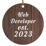 Web Developer Established Est. 2023 - Circle Ornament D