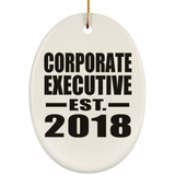 Corporate Executive Established EST. 2018 - Oval Ornament
