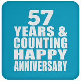 Happy 57th Anniversary 57 Years & Counting - Drink Coaster