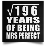 14th Anniversary Square Root of 196 Years of Mrs Perfect - Poster Square