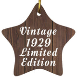 95th Birthday Vintage 1929 Limited Edition - Star Ornament D