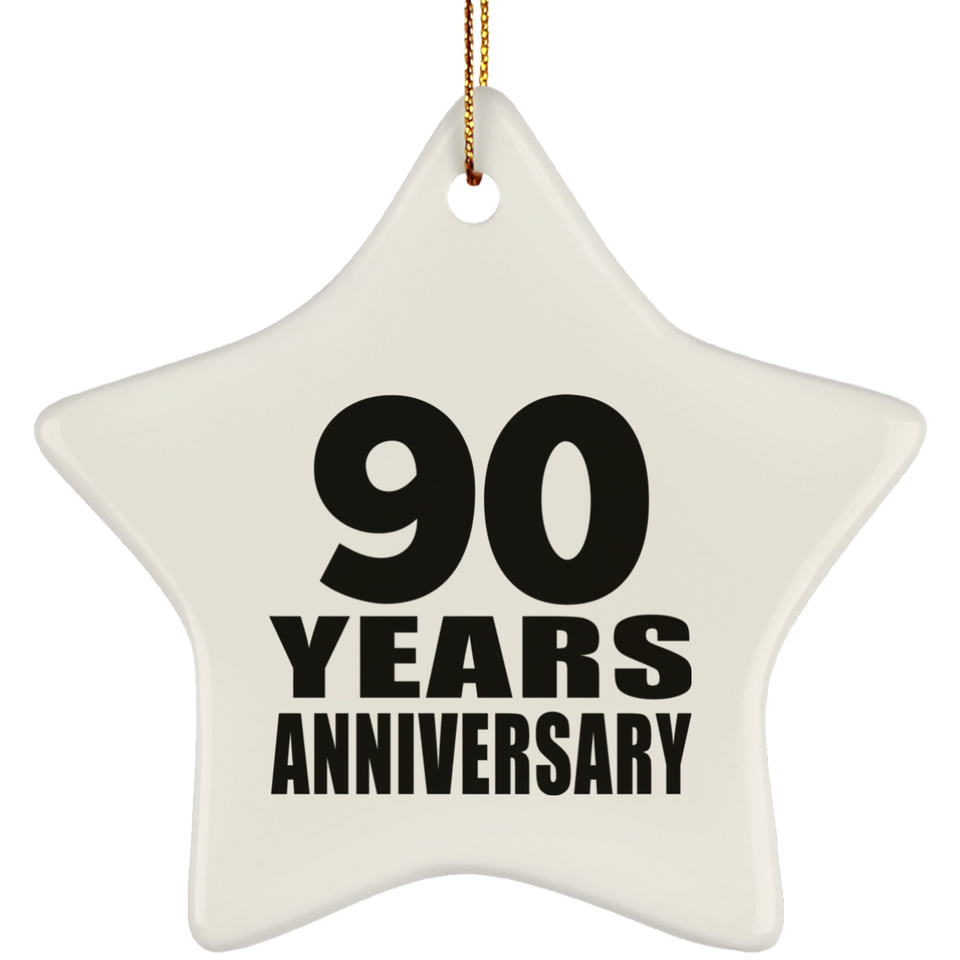 90th Anniversary 90 Years - Star Ornament