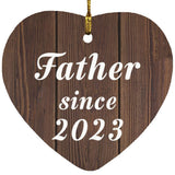 Father Since 2023 - Heart Ornament D