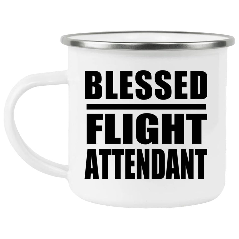 Blessed Flight Attendant - 12oz Camping Mug