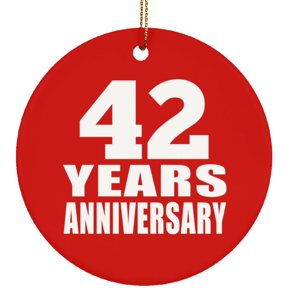 42nd Anniversary 42 Years Anniversary - Circle Ornament
