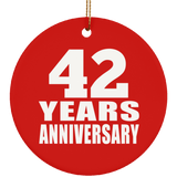 42nd Anniversary 42 Years Anniversary - Circle Ornament