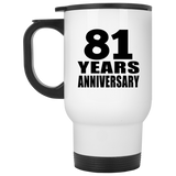 81st Anniversary 81 Years - White Travel Mug