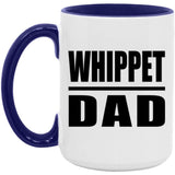 Whippet Dad - 15oz Accent Mug Purple