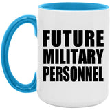 Future Military Personnel - 15oz Accent Mug Blue