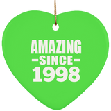 26th Birthday Amazing Since 1998 - Heart Ornament