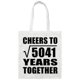 71st Anniversary Cheers To Square Root of 5041 Years Together - Tote Bag White