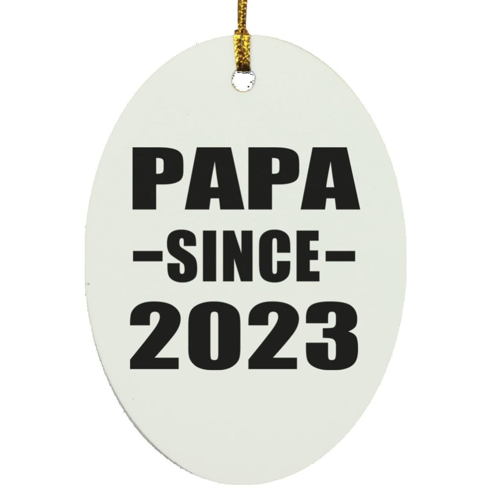 Papa Since 2023 - Oval Ornament