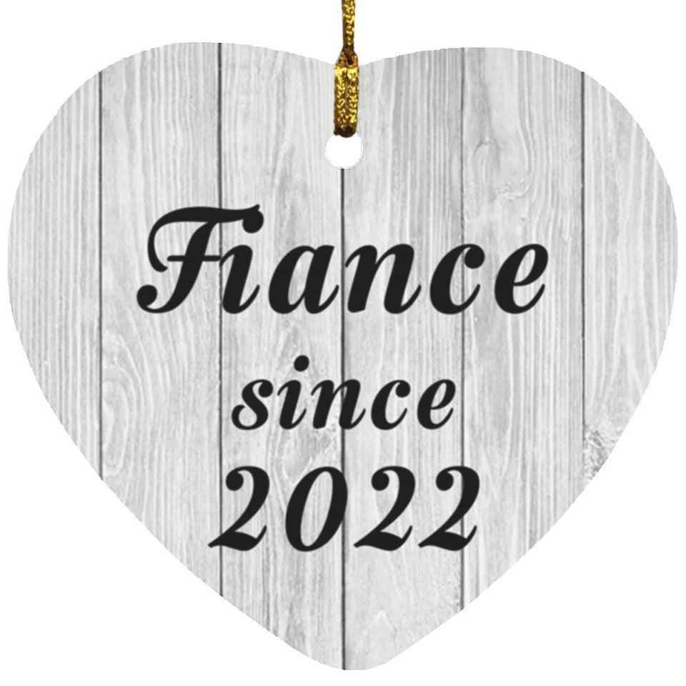 Fiance Since 2022 - Heart Ornament F