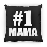 Number One #1 Mama - Throw Pillow Black