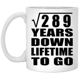 17th Anniversary Square Root of 289 Years Lifetime To Go - 11oz Coffee Mug