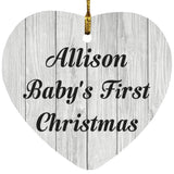 Allison Baby's First Christmas - Heart Ornament F