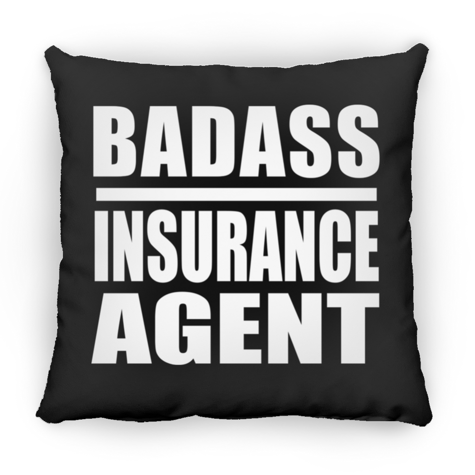 Badass Insurance Agent - Throw Pillow Black