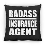 Badass Insurance Agent - Throw Pillow Black