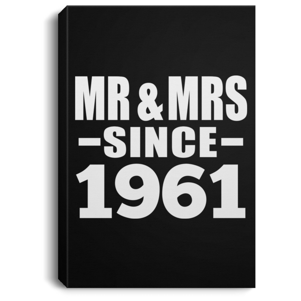 63rd Anniversary Mr & Mrs Since 1961 - Canvas Portrait