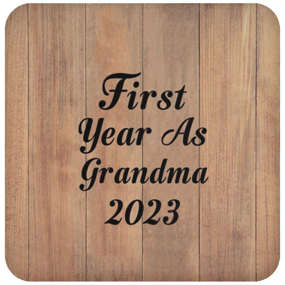 First Year As Grandma 2023 - Drink Coaster C