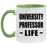 University Professor Life - 11oz Accent Mug Green
