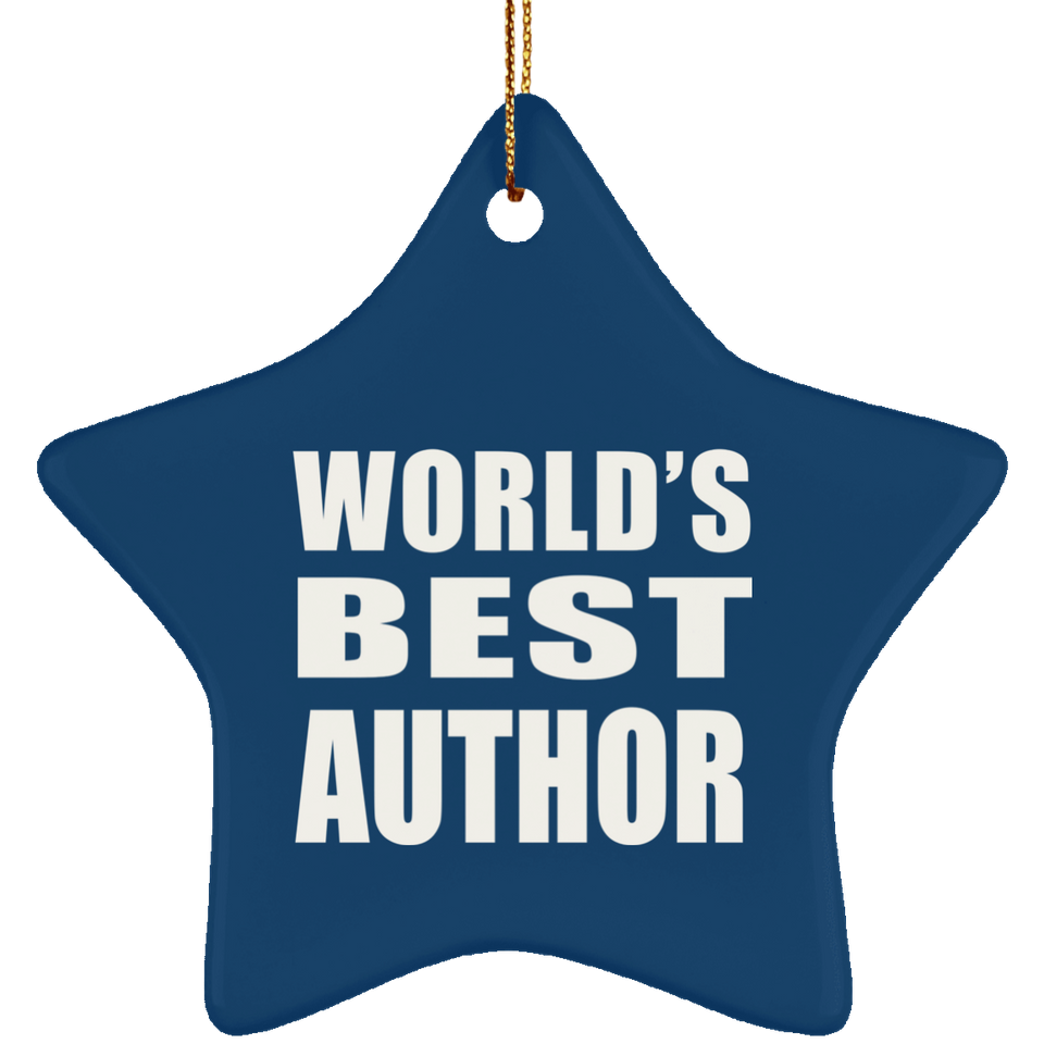 World's Best Author - Star Ornament