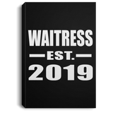 Waitress Established EST. 2019 - Canvas Portrait