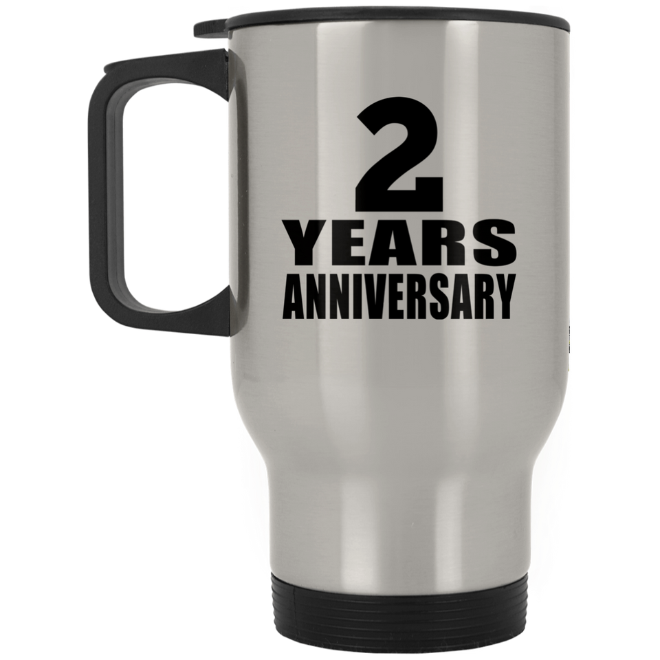2nd Anniversary 2 Years - Silver Travel Mug