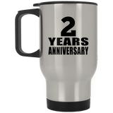 2nd Anniversary 2 Years - Silver Travel Mug