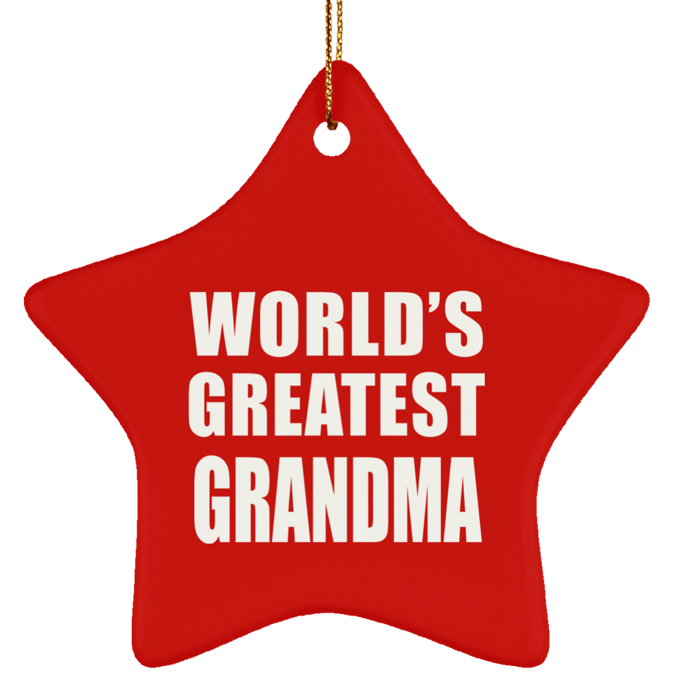 World's Greatest Grandma - Star Ornament