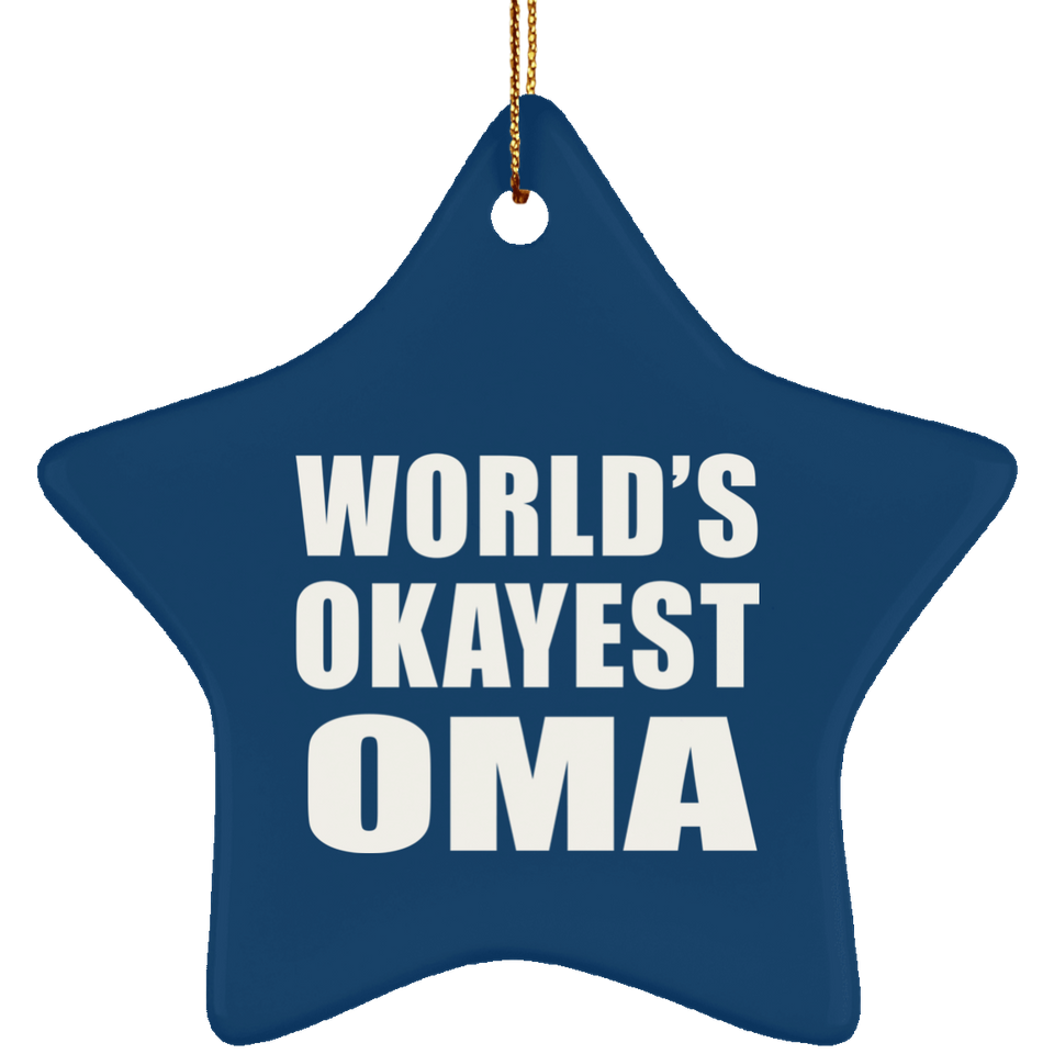 World's Okayest Oma - Star Ornament