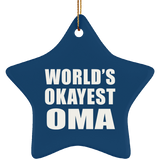 World's Okayest Oma - Star Ornament
