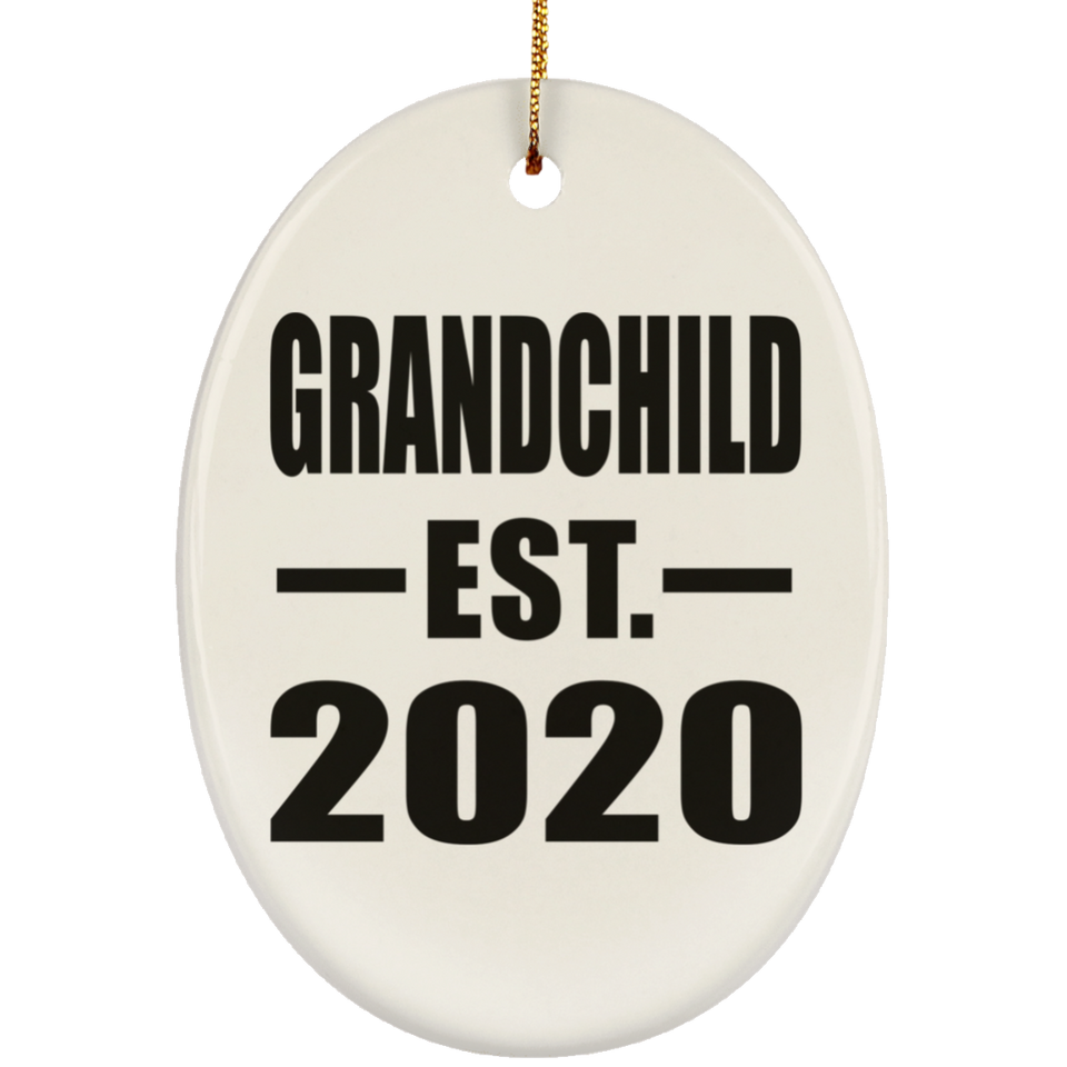 Grandchild Established EST. 2020 - Oval Ornament