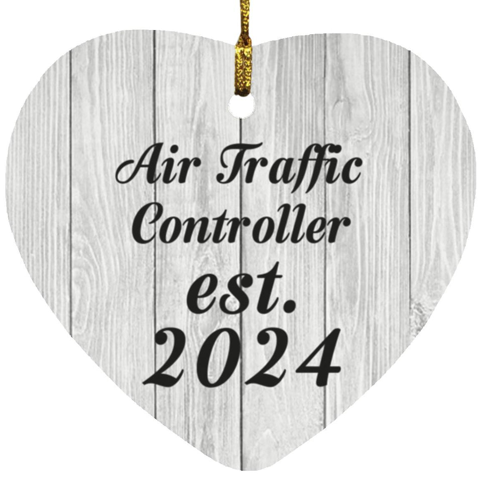 Air Traffic Controller Established Est. 2024 - Heart Ornament F