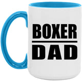 Boxer Dad - 15oz Accent Mug Blue