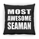 Most Awesome Seaman - Throw Pillow Black