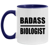 Badass Biologist - 11oz Accent Mug Purple